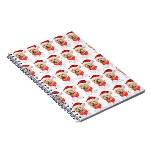 Chow Chow Dog Christmas Pattern Notitieboek (Rechterzijde)