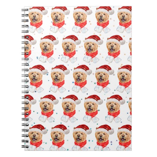 Chow Chow Dog Christmas Pattern Notitieboek (Voorkant)