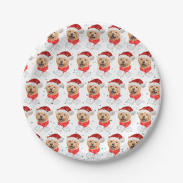 Chow Chow Dog Christmas Pattern Papieren Bordje
