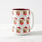 Chow Chow Dog Christmas Pattern Tweekleurige Koffiemok (Voorkant rechts)