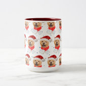 Chow Chow Dog Christmas Pattern Tweekleurige Koffiemok (Center)