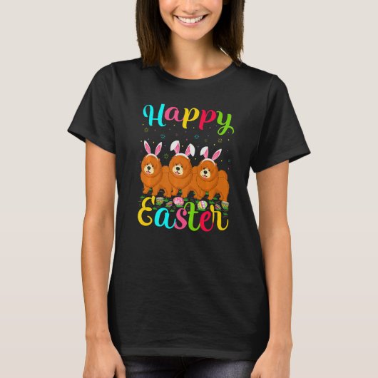 Chow Chow Dog Easter Bunny Chow Happy Ea T-shirt (Voorkant)
