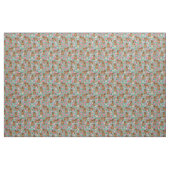 Chow Chow dog  florals blauw Stof (Fat Quarter)