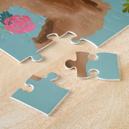 Chow Chow Dog  Florals Legpuzzel (Zijkant)