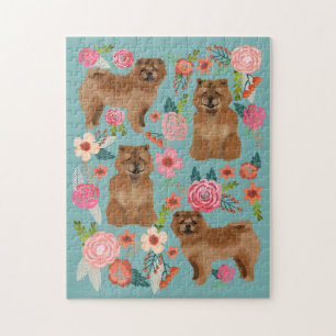 Chow Chow Dog  Florals Legpuzzel