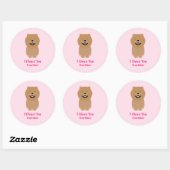 Chow Chow Dog Gift Label, Valentijnsdag Party Ronde Sticker (Vel)