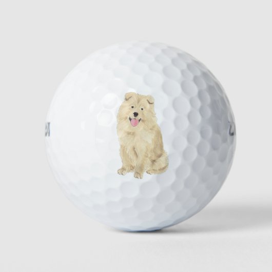 Chow Chow Dog Golfballen (Voorkant)