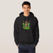 Chow Chow Dog Happy Easter Bunny Egg Hunt Chow Cho Hoodie (Voorkant volledig)