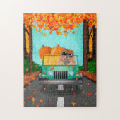 Chow Chow Dog Herfst Pumpkin Legpuzzel (Verticaal)