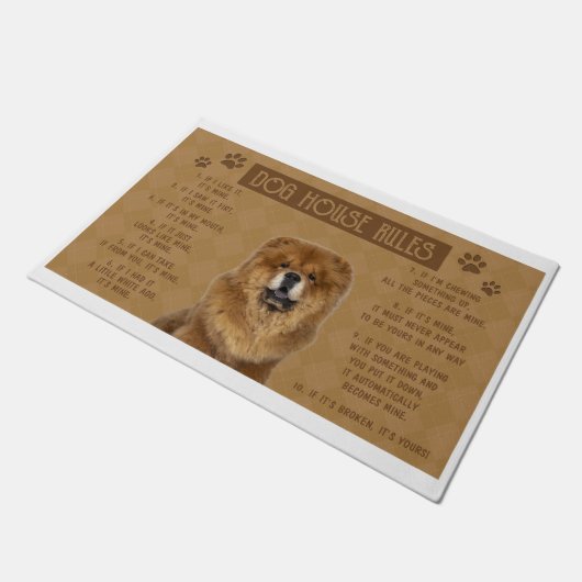 Chow Chow Dog House Regels, Als het kapot, het is Deurmat (Schuin)