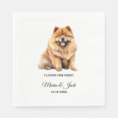 Chow Chow Dog Ik hield van haar eerste huwelijk Servet (Voorkant)
