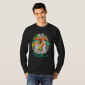 Chow Chow Dog in paaseieren Band Bunnies Happy T-shirt (Voorkant volledig)
