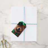 Chow Chow Dog in St. Patrick's Day Dress Cadeaulabel (Met Touw)