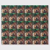 Chow Chow Dog in St. Patrick's Day Dress Cadeaupapier (Vlak)