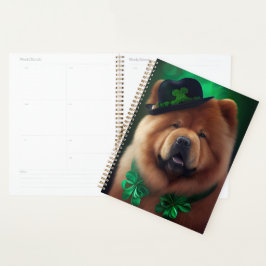 Chow Chow Dog in St. Patrick's Day Dress Planner
