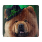 Chow Chow Dog in St. Patrick's Day Dress Snijplank (Voorkant)