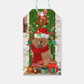 Chow Chow Dog Kerstmis Cadeaulabel (Achterkant)