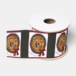 Chow Chow Dog Kerstmis Grosgrain Lint