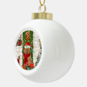 Chow Chow Dog Kerstmis Keramische Bal Ornament (Rechts)