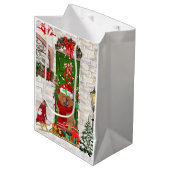 Chow Chow Dog Kerstmis Medium Cadeauzakje (Voorkant Gekanteld)