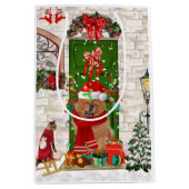 Chow Chow Dog Kerstmis Medium Cadeauzakje (Voorkant)