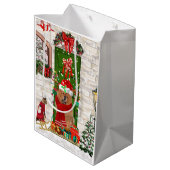 Chow Chow Dog Kerstmis Medium Cadeauzakje (Achterkant Gekanteld)