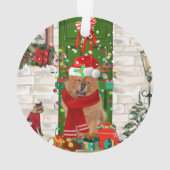 Chow Chow Dog Kerstmis Ornament (achterkant)