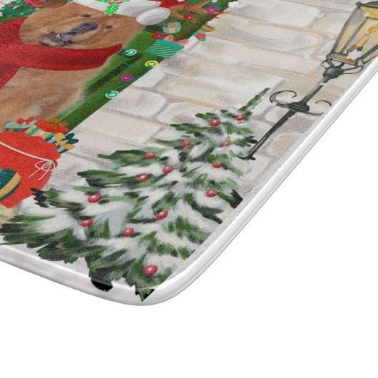 Chow Chow Dog Kerstmis Snijplank (Hoek)