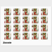 Chow Chow Dog Kerstmis Vierkante Sticker (Vel)