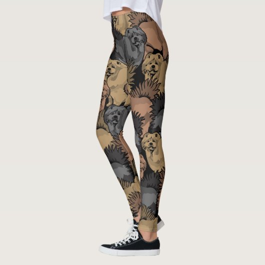 Chow Chow Dog Leggings gedrukt. (Links)