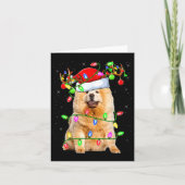 Chow Chow Dog Lover Xmas Lighting Santa Chow Chow Kaart (Voorkant)