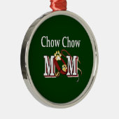 Chow Chow Dog mama Metalen Ornament (Rechts)