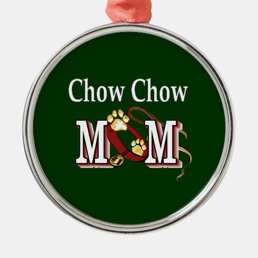 Chow Chow Dog mama Metalen Ornament (Voorkant)