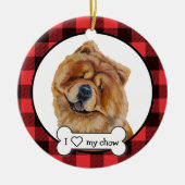 Chow Chow Dog Ornament (Voorkant)