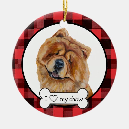 Chow Chow Dog Ornament (Voorkant)