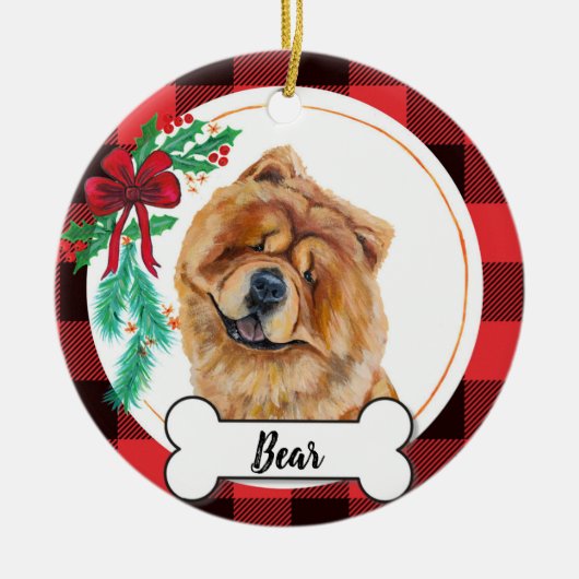 Chow Chow Dog Ornament (Voorkant)