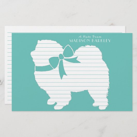 Chow Chow Dog Puppy Briefpapier (Voorkant / Achterkant)