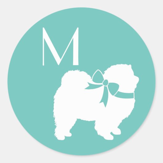 Chow Chow Dog Puppy Ronde Sticker (Voorkant)