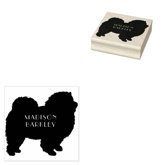 Chow Chow Dog Puppy Rubberstempel (Gestempeld)