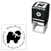 Chow Chow Dog Puppy Zelfinktende Stempel (In situ)