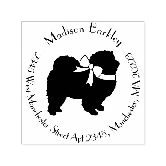 Chow Chow Dog Puppy Zelfinktende Stempel (Design)