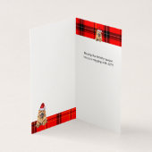 Chow Chow Dog Red Black Plaid Kerstvakantie Kaart (Binnen)