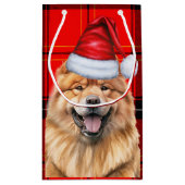 Chow Chow Dog Red Holiday Geplaagd Kerstmis Klein Cadeauzakje (Achterkant)