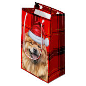 Chow Chow Dog Red Holiday Geplaagd Kerstmis Klein Cadeauzakje (Voorkant Gekanteld)