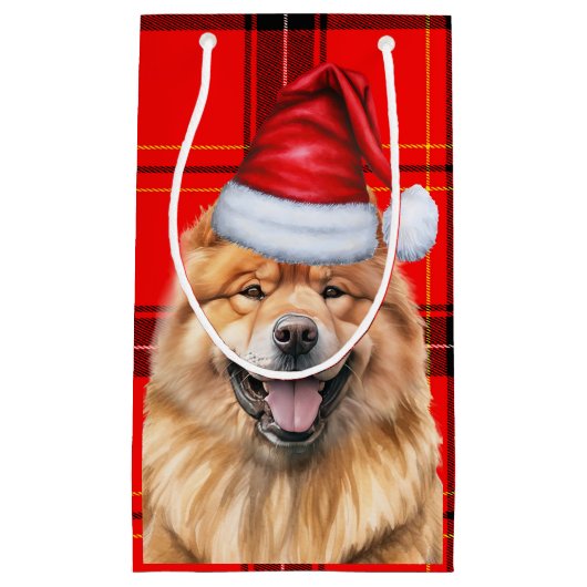 Chow Chow Dog Red Holiday Geplaagd Kerstmis Klein Cadeauzakje (Voorkant)