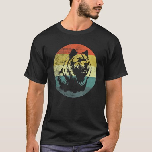 Chow Chow Dog Retro Design T-shirt (Voorkant)