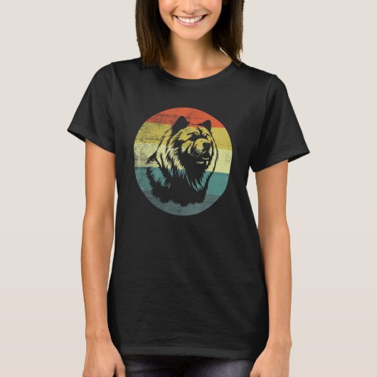 Chow Chow Dog Retro Design T-shirt (Voorkant)