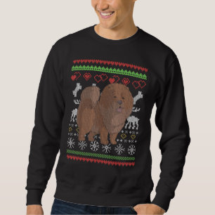 Chow Chow Dog Santa Claus Ugly KerstPattern X Trui