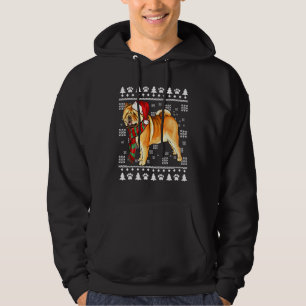 Chow Chow Dog Santa Hat Xmas UgandeKerstmis Hoodie