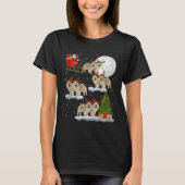 Chow Chow Dog Santa Sleigh Flying Funny Magical Ch T-shirt (Voorkant)